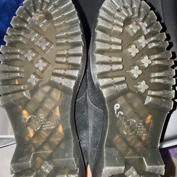 NWOT Dr. Martens Black Suede Slip-Ons with Yellow Accents - Picture 4 of 6